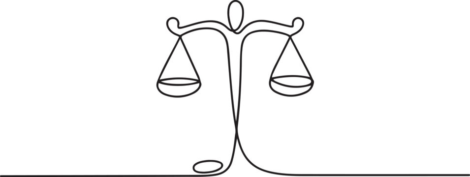 Libra icon line continuous drawing.one line  vector illustration  with out background