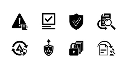 Compliance and Policy Control Icon Pack for Governance Risk and Regulatory Management