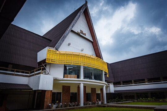 Exterior details of the North Sumatra State Museum in Indonesia
