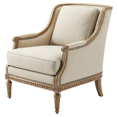 Beige Upholstered Chair