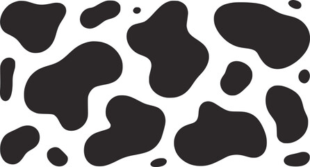 Fototapeta premium Minimalist abstract pattern with irregular black blobs white