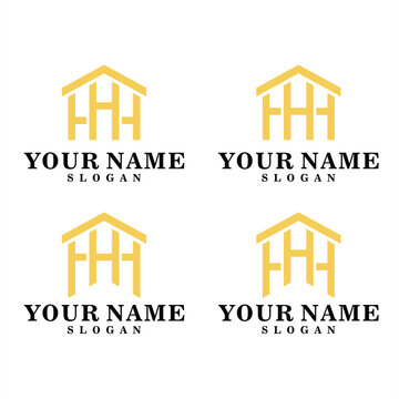 Letter HH or HHH is an elegant logo for real estate companies, also for renovation and construction companies