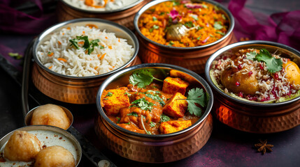 Festive Indian Tiffin with Shahi Paneer and Sweet Dessert.