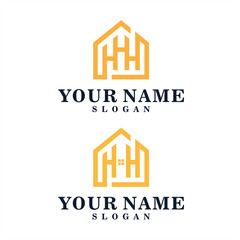 Letter HH or HHH is an elegant logo for real estate companies, also for renovation and construction companies