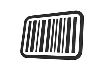 Barcode icon representing product identification, digital scanning, retail commerce, and modern technology data
