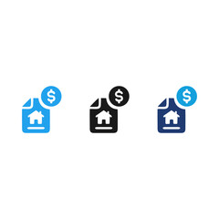 Obraz premium icon for selling houses and renting houses, property rentals