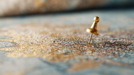 Map with pin marking a location in a city or region