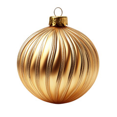 Golden Decorative Ball With Textured Surface Placed Against a Bright Background