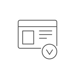 Approved document line outline icon