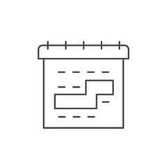 Calendar span line outline icon