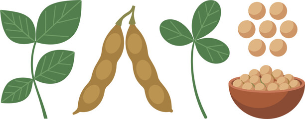 Flat Vector Illustration of Forklift Trucks in Various Operational Poses Handling Pallet Cargo