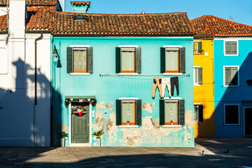Burano coloured island in Venice, Italy