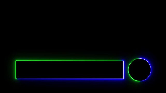 Lower thirds motion graphic elements with removal black screen background. Suitable for content information or broadcasting. Video animation. Cool simple modern-designed lower third animation.