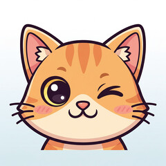 Obraz premium Cat icon with white background 