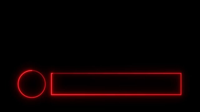 Neon Lower third animation on black background. Suitable for greetings, celebrations, Titles, TV news, information call box bars, and news channels in 4K. Easy to use.There is space for logo placement