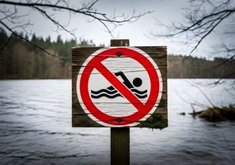 no swimming sign
