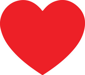 A shiny red heart isolated on a clean white background
