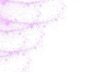 Purple Powder Explosion on White Background