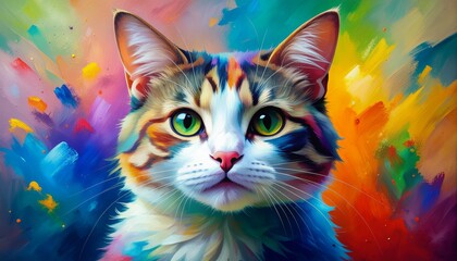 Chromacat: Burst of Whiskered Color 