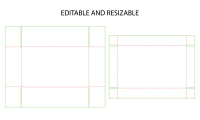 Editable and resizable template with grid lines and guides