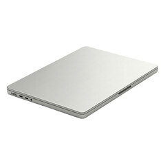 Closed Laptop Mockup &ndash; Minimal Device Design, Transparent PNG Background