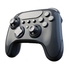 Modern Game Controller Gamepad Isolated on Transparent Background