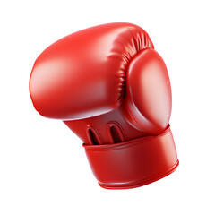 Red Boxing Gloves Icon Isolated on Transparent Background
