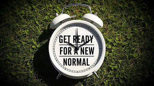 Get ready for a new normal alarm clock on grass