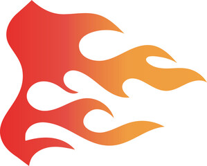 Racing tribal fire flame car decal vector, fire vinyl sticker for car sides and motorcycle tank