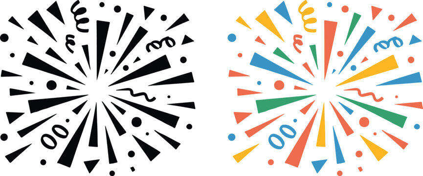  fireworks vector icon