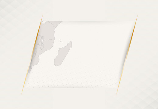 Mauritius Country Map Featuring National Flag Colors.