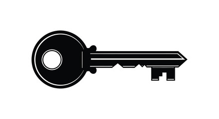 A striking black key design a simple yet iconic representation a key silhouette © ArtBySalea07