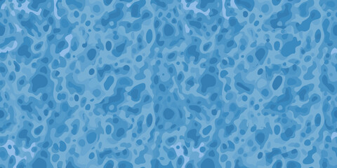 Abstract blue water texture with organic shapes and light reflections