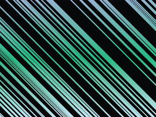 Obraz premium Green and Blue Diagonal Stripes on Black Background, Abstract Striped Pattern, Modern Design Element