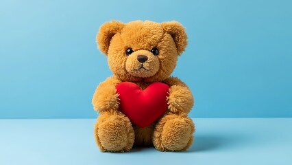 Teddy bear holding heart