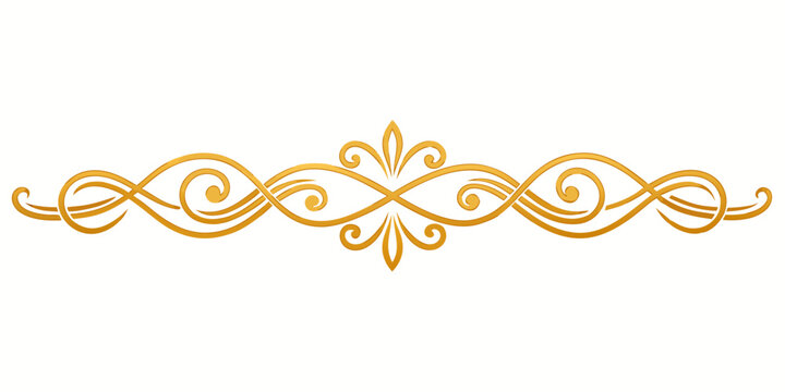 An elegant golden ornate decorative border, vector