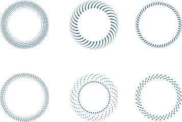 Abstract Dotted Circle Design Elements with Dynamic Circular Motion and Minimal Geometric Rhythm for Modern Backgrounds and Graphic Accents