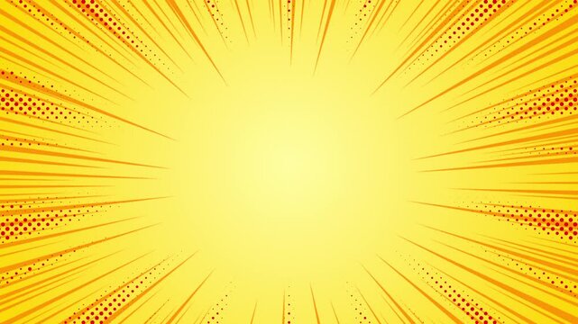 Bright Yellow Comic Motion Background