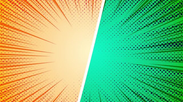 cartoon comic background with abstract pop style animation versus battle game play illustration