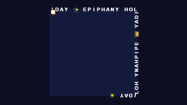 Minimalist text animation with holiday and epiphany message.