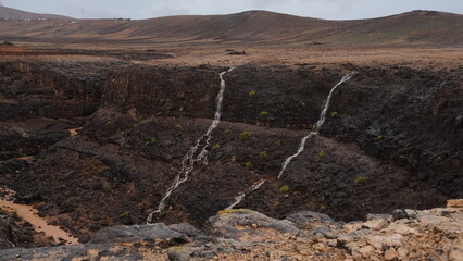 rainy day in a desert and arid place