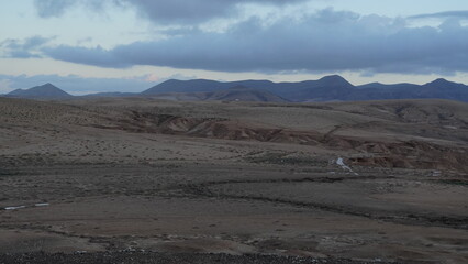 rainy day in a desert and arid place