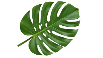 Single green palm leaf