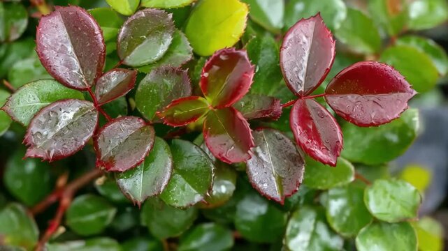 Closeup medium shot capturing hardy rose plants in a garden setting emphasizing their robust foliage resistant to common fungal diseases.