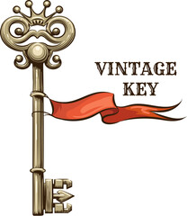 Key engraving emblem with crown