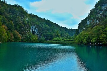 Croatia - view of a lake in the Plitvice Lakes National Park