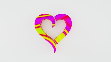 3D love concept featuring romantic heart symbols and elegant love typography, perfect for Valentine&rsquo;s Day designs, couple themes, wedding graphics, romantic branding, social media visuals, and modern 