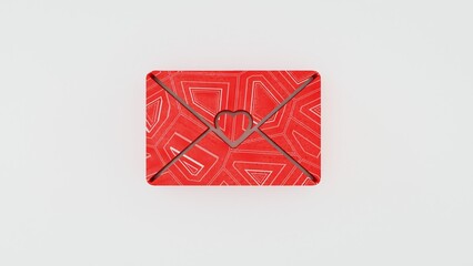 3D love concept featuring romantic heart symbols and elegant love typography, perfect for Valentine&rsquo;s Day designs, couple themes, wedding graphics, romantic branding, social media visuals, and modern 