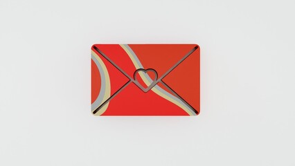 3D love concept featuring romantic heart symbols and elegant love typography, perfect for Valentine&rsquo;s Day designs, couple themes, wedding graphics, romantic branding, social media visuals, and modern 