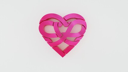 3D love concept featuring romantic heart symbols and elegant love typography, perfect for Valentine&rsquo;s Day designs, couple themes, wedding graphics, romantic branding, social media visuals, and modern 